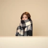 Thickened and warm woolen scarf for women's winter fashion knitted scarf Specification image